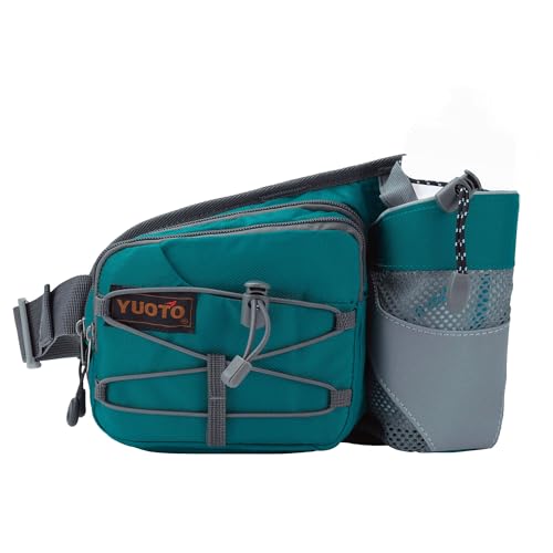 YUOTO Outdoor Fanny Pack with Water Bottle Holder for Walking Hiking Hydration belt Waist Bag - Image 1