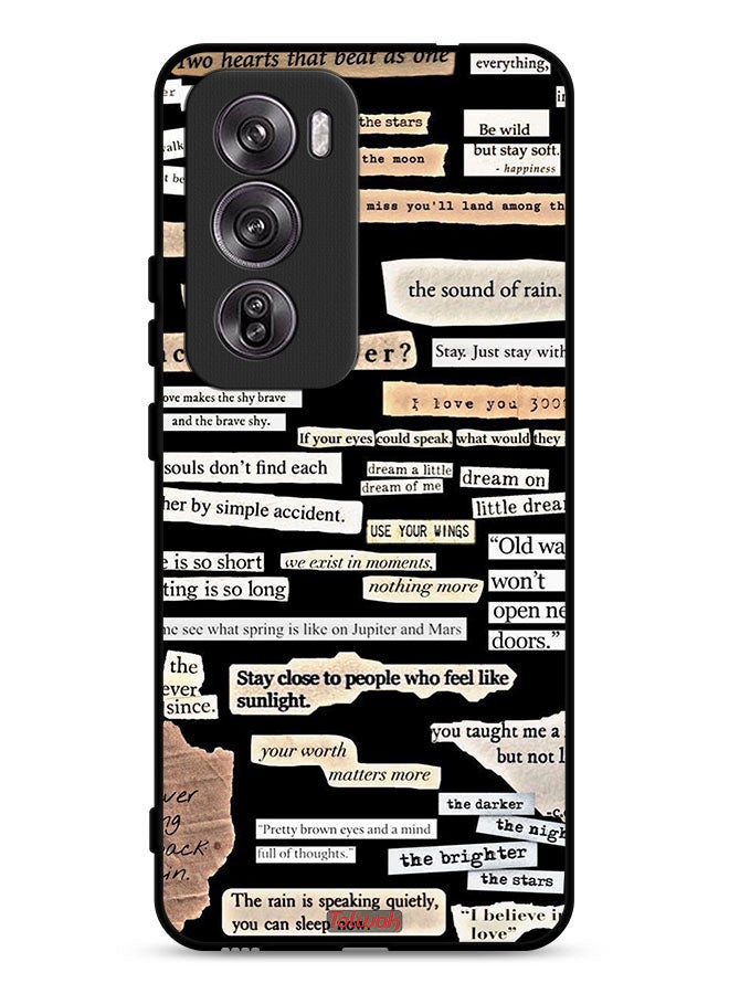 Tolwak Oppo Reno12 Pro 5G Protective Case Cover Quotes Stickers - Image 1