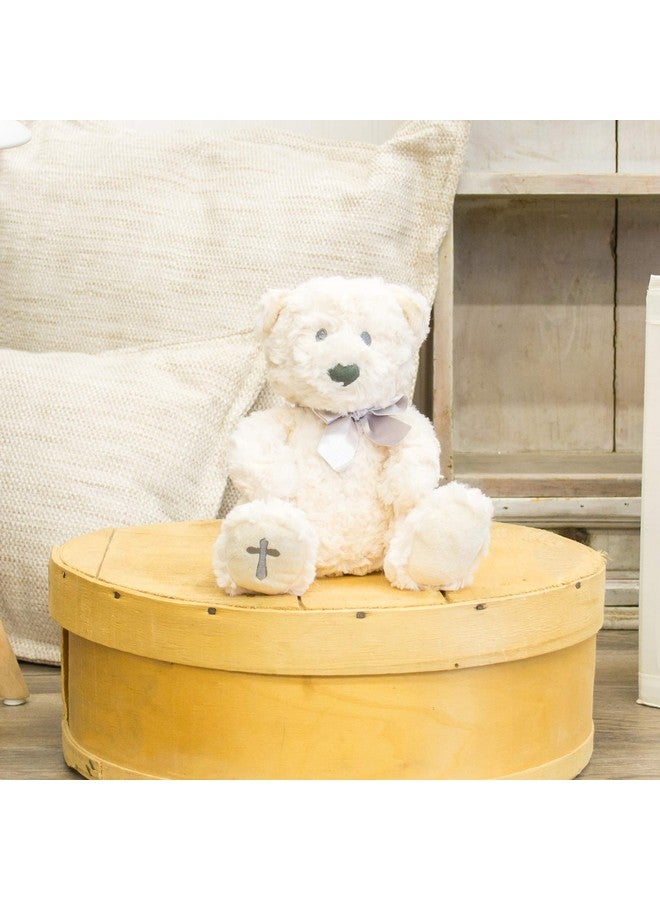 DEMDACO Nat and Jules The Lord's Prayer Bear With Ribbon, Cross Children's Plush Stuffed Animal - Image 2