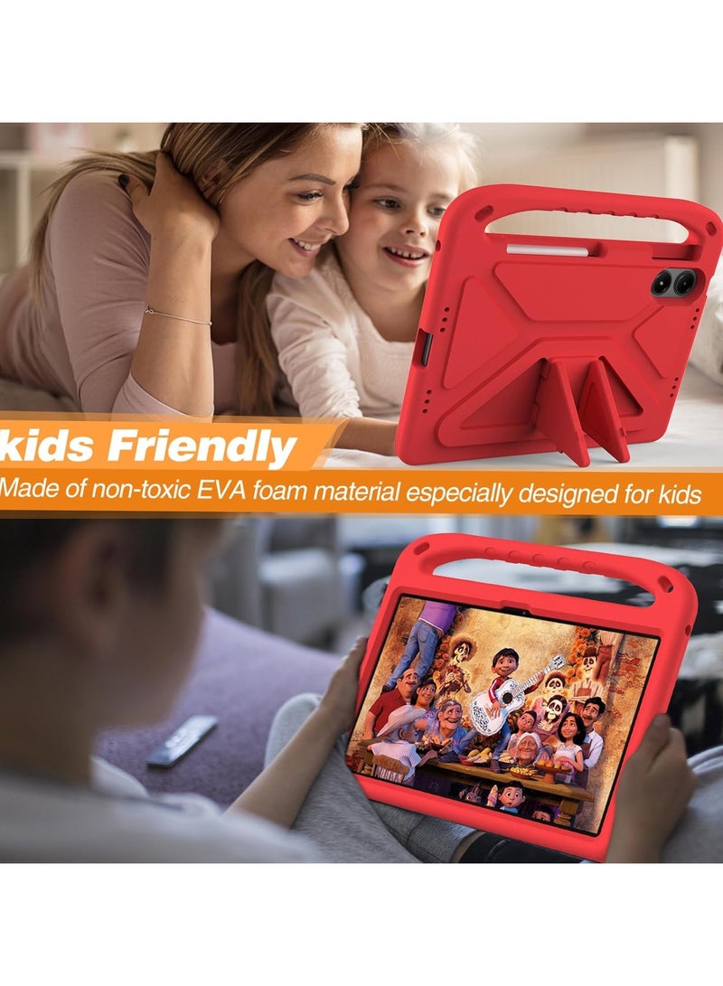 VKL Redmi Pad Pro 12.1" 2024 Xiaomi POCO Pad 12.1 inch Case Light Weight Shock Proof Handle Stand Tablet Cover (red) - Image 2