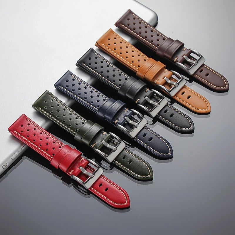 Bluejw Lionorm Top Grain Cow Leather Watch Band – Luxury, Breathable Rally Strap for Quartz Watches, Replace the Watch Strap in 18mm 20mm 22mm 24mm - Image 2
