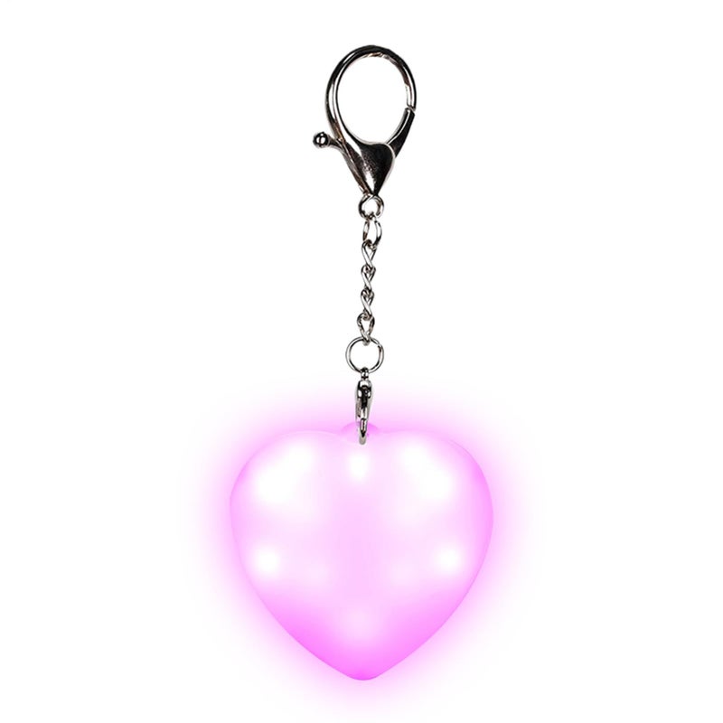Light Pink Heart Shaped Mini Rechargeable LED Flashlight for Purse Keychain - Image 2