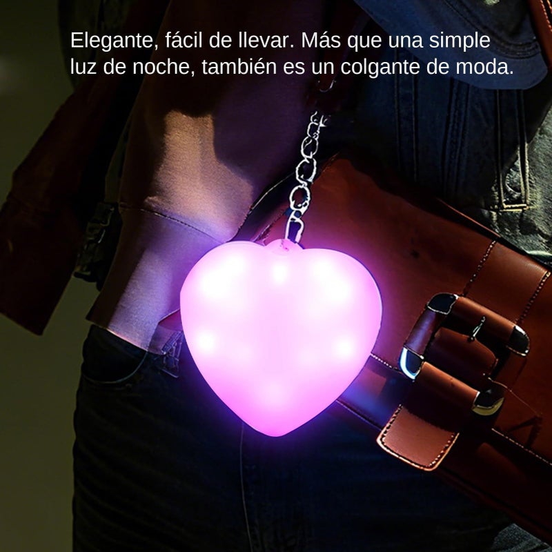Light Pink Heart Shaped Mini Rechargeable LED Flashlight for Purse Keychain - Image 5