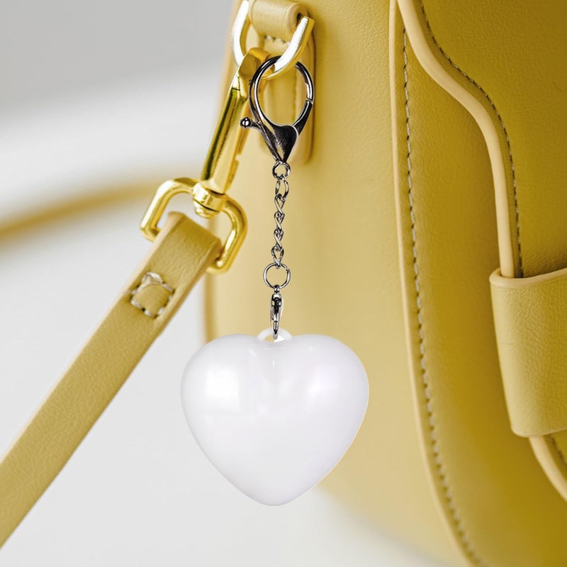 Light Pink Heart Shaped Mini Rechargeable LED Flashlight for Purse Keychain - Image 4