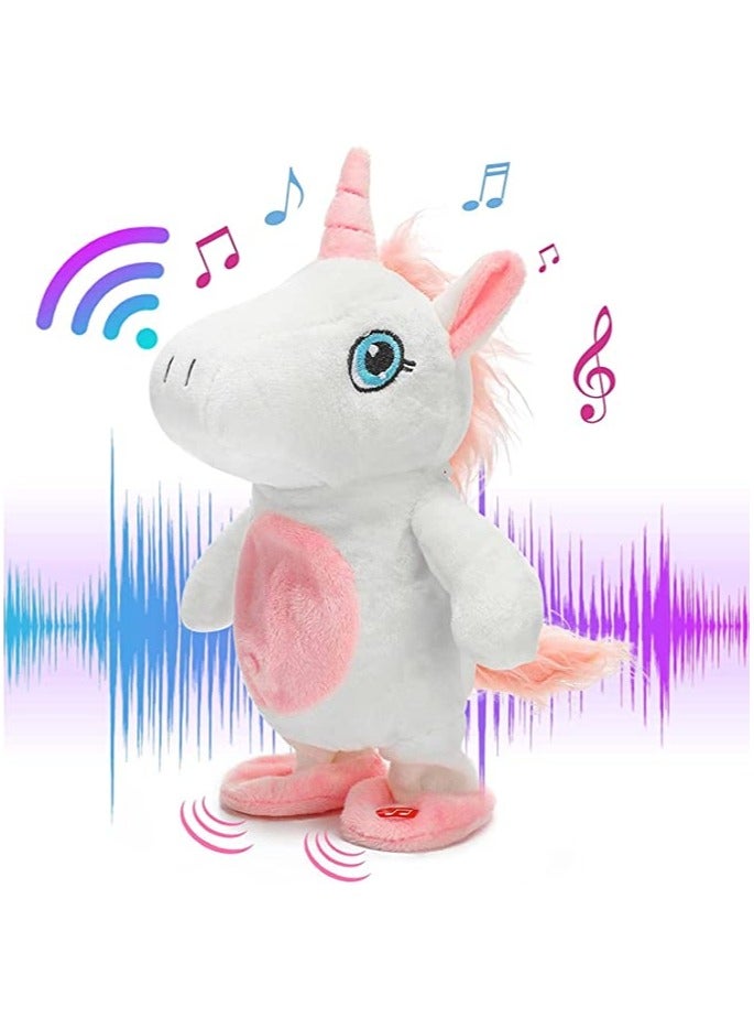 Interactive 10-Inch Plush Unicorn Toy, Talking and Singing Stuffed Animal, Perfect Gift for Kids' Birthdays and Special Occasions, Repeats What You Say - Image 1