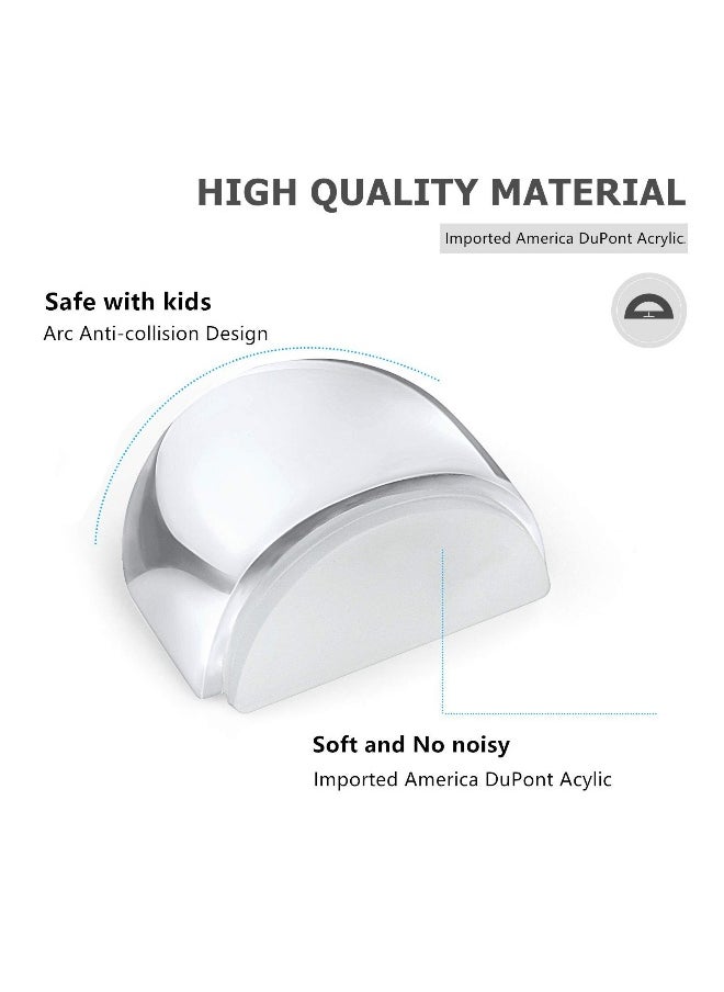 Self-Adhesive Door Stopper - 4 Pack Clear Wall Protection Bumper for Home and Office, Shock Absorbent Floor Stop to Prevent Door Damage and Protect Walls.  - Image 2