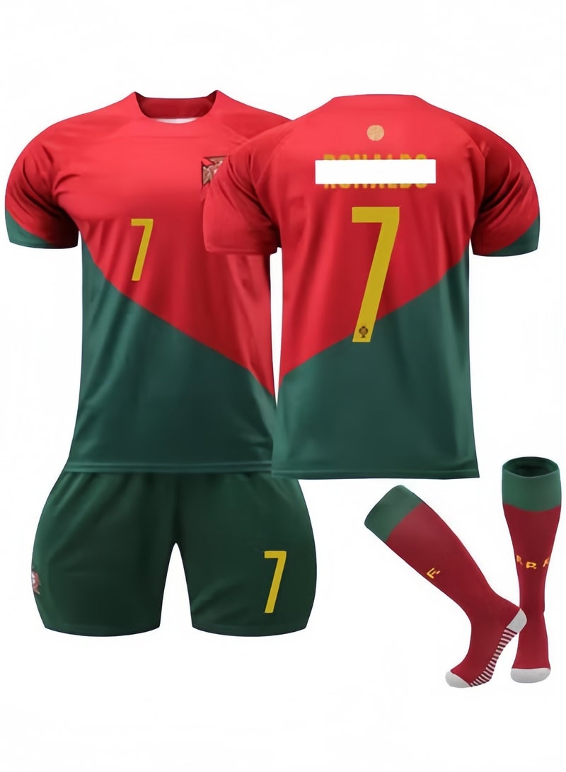 Nariele 3 قطع قميص رونالدو رقم 7 قميص المضيف والضيف لكرة القدم للرجال والنساء - Image 1