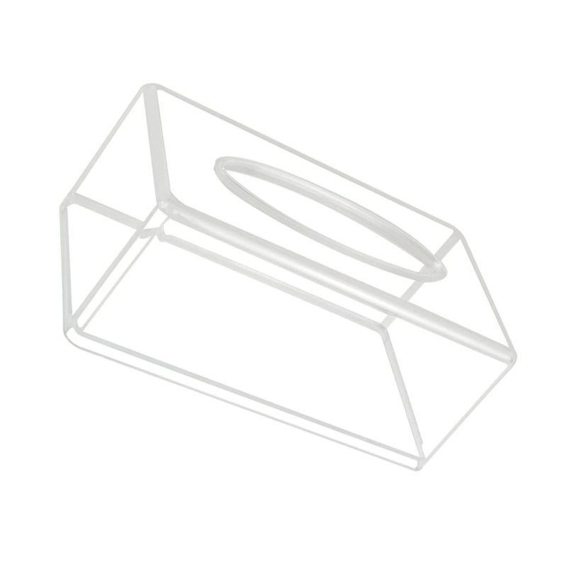 Clear Acrylic Rectangular Tissue Box Holder Home Hotel Decor Easy Access - Image 2