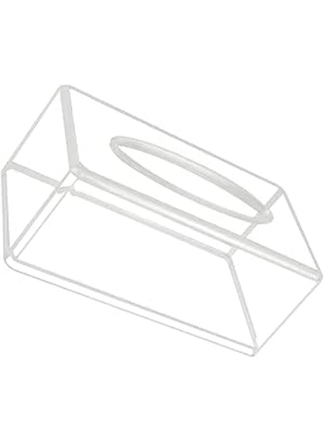 Clear Acrylic Rectangular Tissue Box Holder Home Hotel Decor Easy Access - Image 1