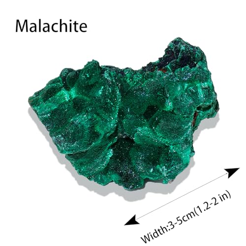Apengshi 1.2-2'' Malachite Raw Stone Natural Crystal Healing Crystal and Stone Rough Rocks for Fountain Home Garden Decor Meditation - Image 3