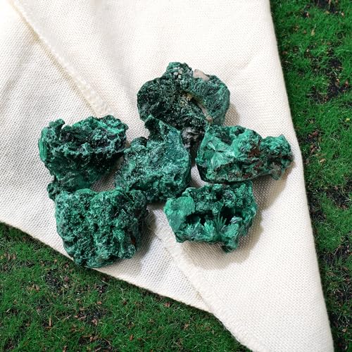 Apengshi 1.2-2'' Malachite Raw Stone Natural Crystal Healing Crystal and Stone Rough Rocks for Fountain Home Garden Decor Meditation - Image 2