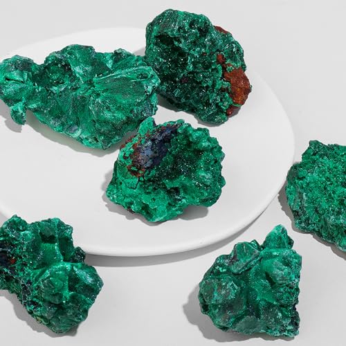 Apengshi 1.2-2'' Malachite Raw Stone Natural Crystal Healing Crystal and Stone Rough Rocks for Fountain Home Garden Decor Meditation - Image 4