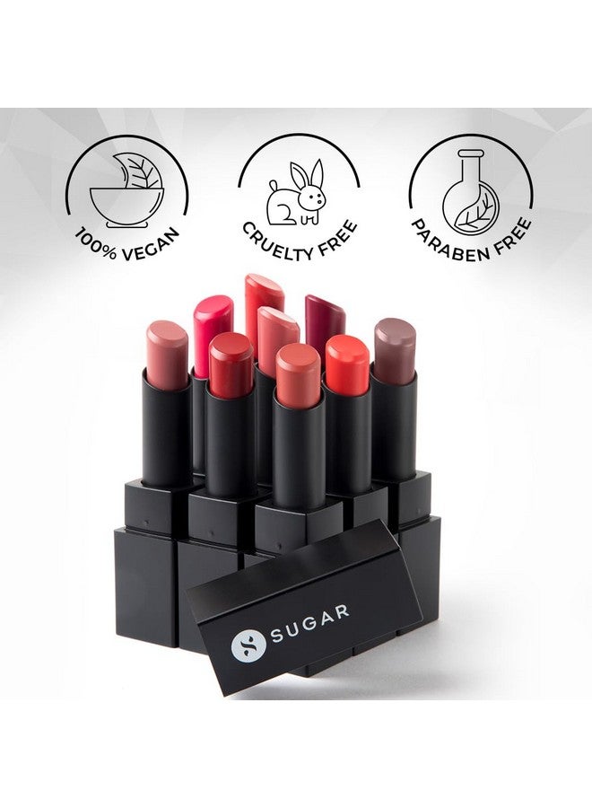 شوجر كوزماتيكس أحمر شفاه لا يقاوم من SUGAR Cosmetics Nothing Else Matter للنساء | يدوم حتى 8 ساعات أو أكثر | غني بفيتامين E | نباتي 100% | 3.2 جم - 12 Teak Over - Image 5