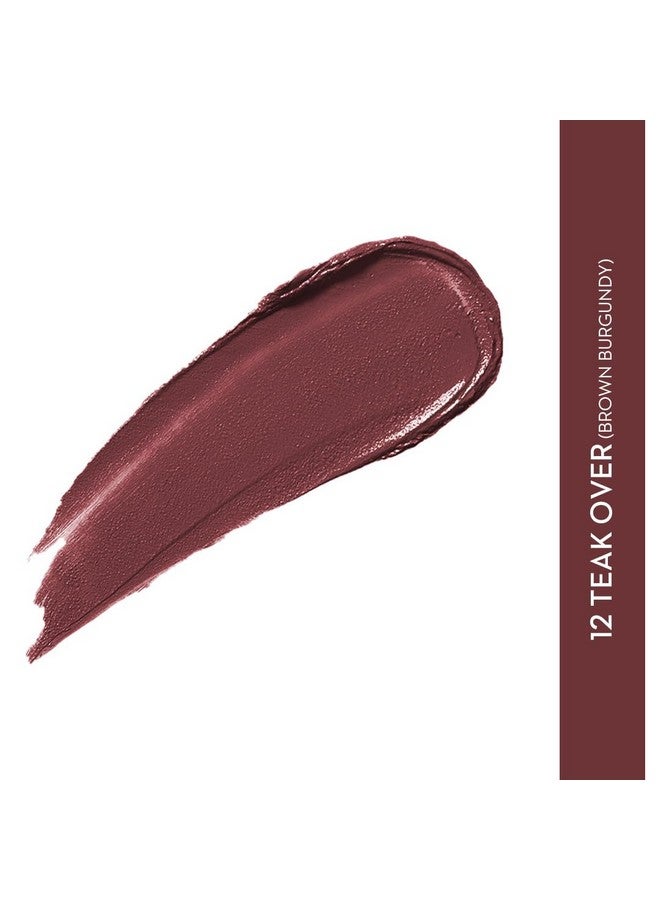 شوجر كوزماتيكس أحمر شفاه لا يقاوم من SUGAR Cosmetics Nothing Else Matter للنساء | يدوم حتى 8 ساعات أو أكثر | غني بفيتامين E | نباتي 100% | 3.2 جم - 12 Teak Over - Image 2