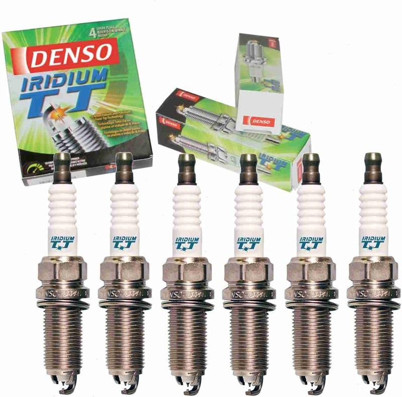 Sixity Auto 6 قطع شمعات احتراق إيريديوم TT من DENSO متوافقة مع لكزس GS350 35L V6 2007-2016 - Image 1