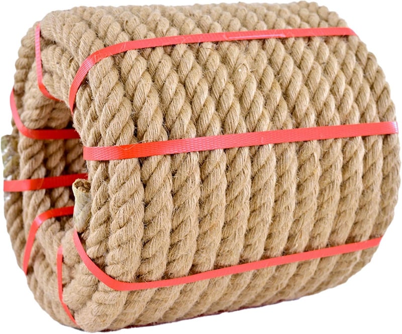 NEWZON 10mm Strong and Heavy Natural Thick Jute Rope Craft Swing Hammock Pulling Climbing Gym Docks Railing Chair Gardening Decorating Hemp String Etc. (35 Feet) - Image 5