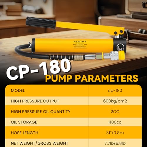 NEWTRY CP-180 Hydraulic Pump Hand Operated Pump Hydraulic Hand Pump Manual Pump - Image 2