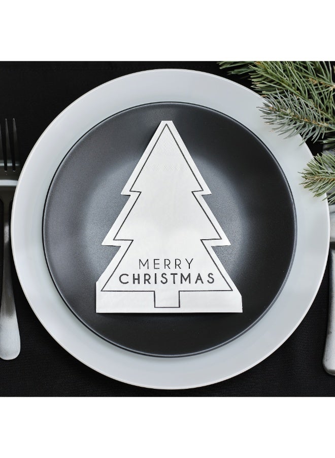 Ginger Ray Merry Christmas Tree Paper Napkins - Image 3