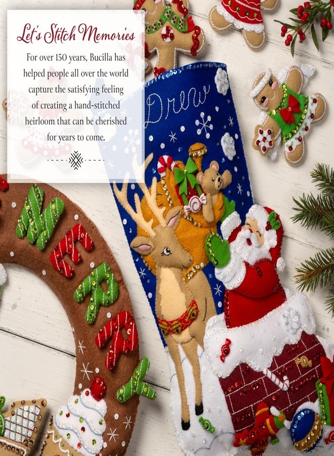 Bucilla Felt Applique Ornament Making Kit, 3.75" x 4", Barnyard Cheer 6 Count - Image 5