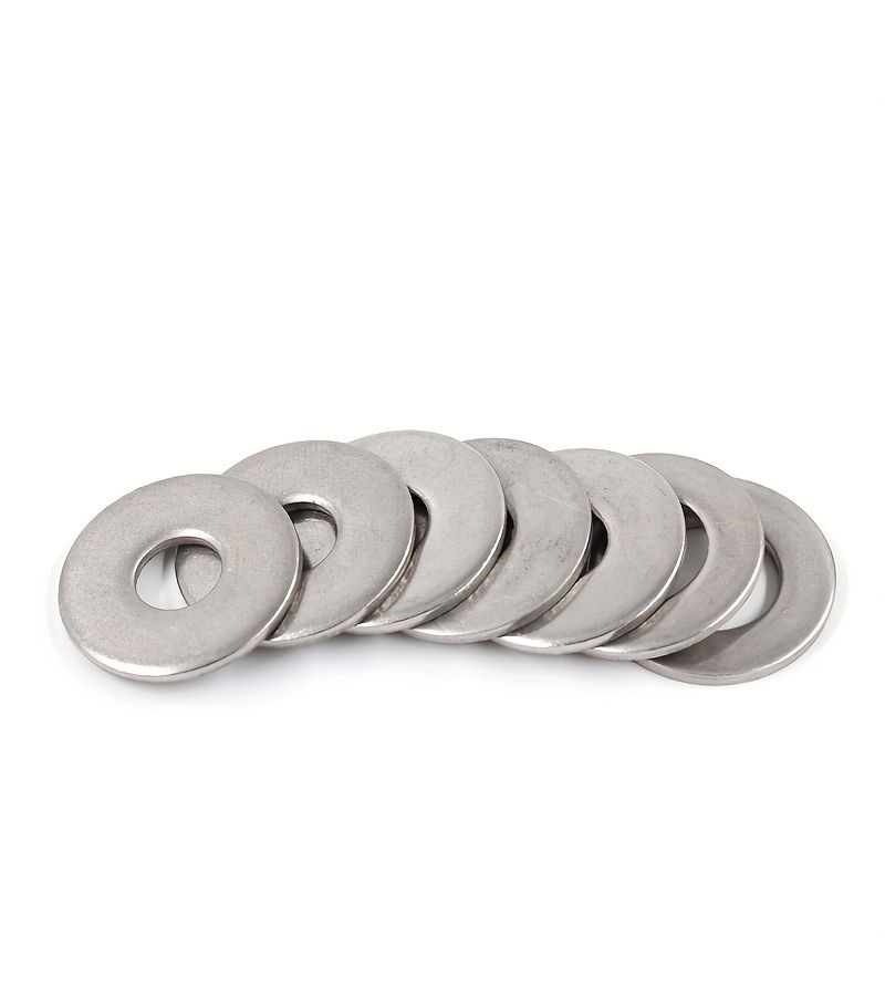 Stainless Steel Flat Washers M10 50 Pieces For Screws Bolts - Image 1