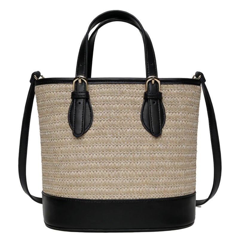 AISIWAN Trendy Womenâ€™s Straw Bucket Bag Straw Crossbody Bags For Women Summer Beach Clutch Travel Top-handle Shoulder Purse 2026 - Image 1