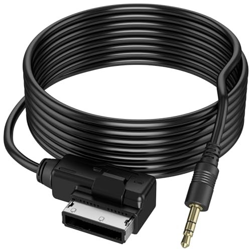 ELONN 3.5mm Jack Connector AMI Cable - AMI MDI MMI Cable with AUX Input，Compatible with Audi Music Interface/VW MDI Box or MMI System，6 Feet Extra Long - Image 1