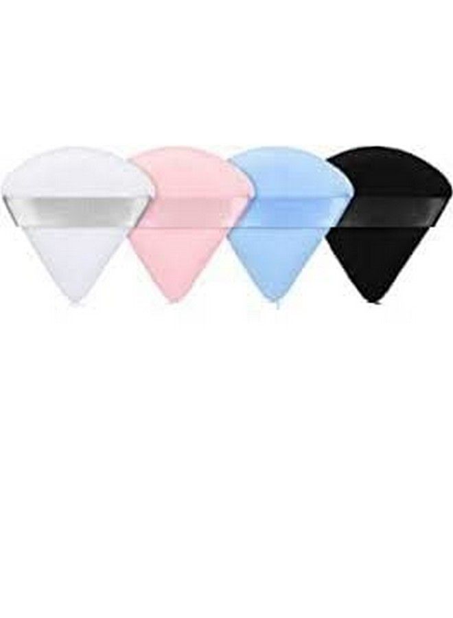 SUNISA Powder Puff Soft Face Triangle Makeup Puff For Loose Powder Body Cosmetic Foundation Sponges Beauty Blender Makeup Tool Multicolors 4 Pieces - Image 1