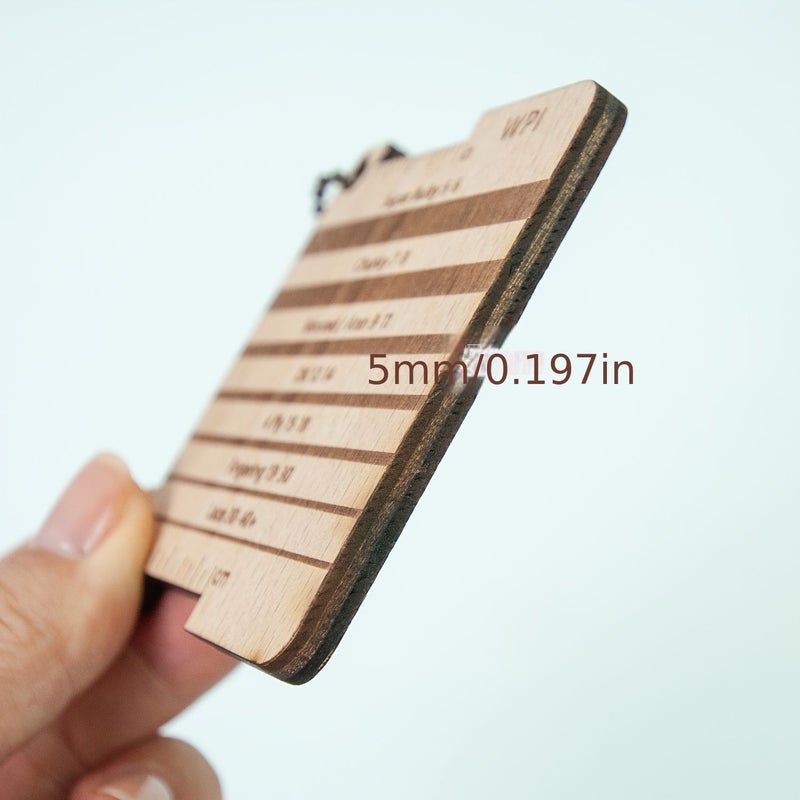 5 Piece Knitting And Crochet Density Gauge Set With Crochet Hook Needle Sizing Chart Key Ring And Marking Button Color Coded Yarn Weight Guide Durable Measuring Tool For Yarn Projects - Image 5