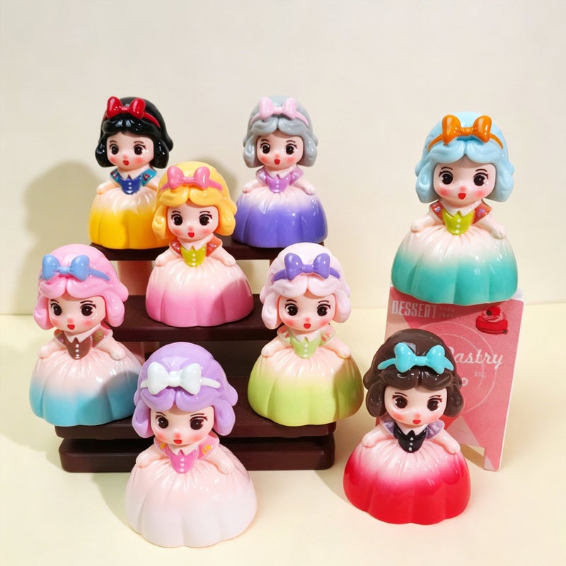 Multicolor Princess Cartoon Resin Figure Ornament - Image 2