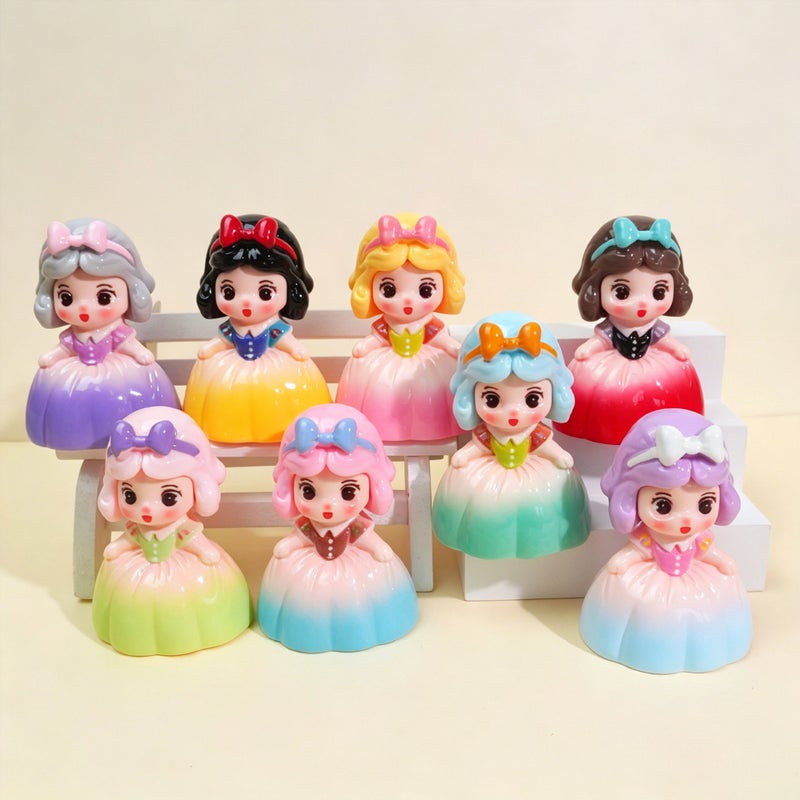 Multicolor Princess Cartoon Resin Figure Ornament - Image 4