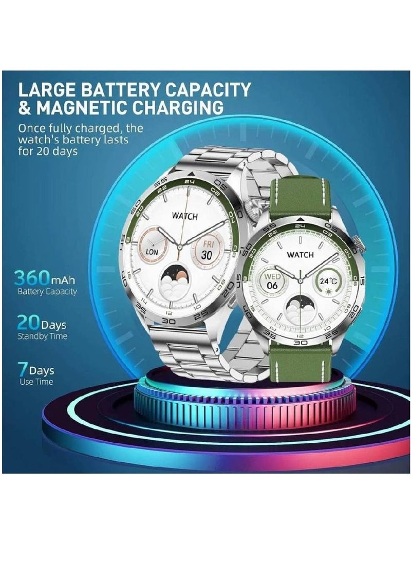 HYX - Germany New Bluetooth Calling Fitness Tracker With Heart Rate Sleep Monitor Smart Watch IP68 Waterproof For iPhone Android Silver - Image 1