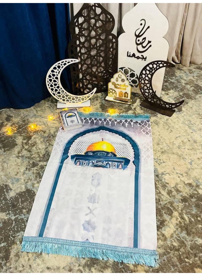 Large Quran and prayer mat set – heavy material with incense burner and prayer beads inside an elegant box