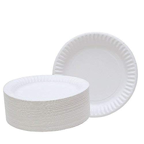 Spa Stix 6"" Disposable Paper Plate - Pack of 100ct (SS-Paper Plate 6-100) White - Image 2