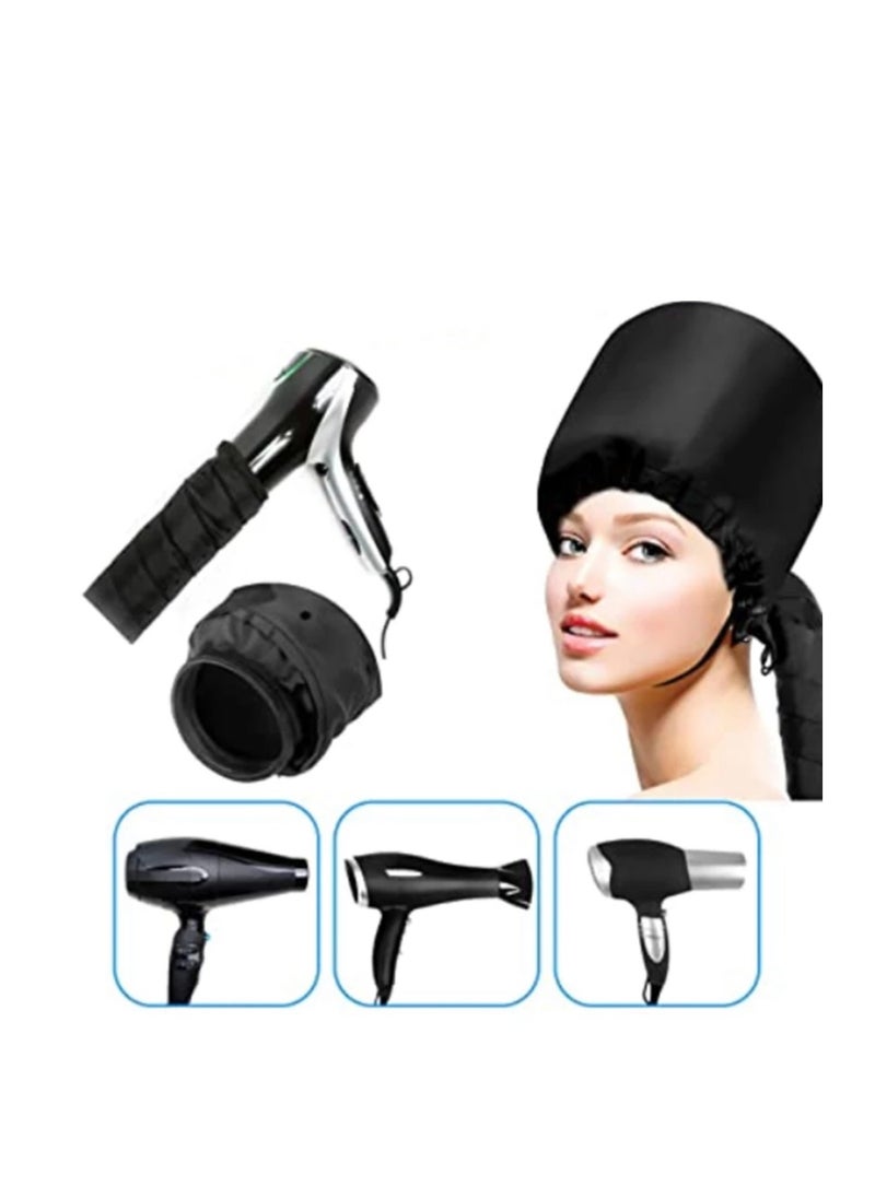 BLUE CORAL Soft Bonnet Hood Hairdryer Attachment, Adjustable Hooded Bonnet for Hand Held Hair Dryer - Drying Styling Curling Deep Conditioning (Silver)  - Image 4