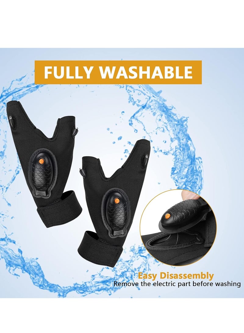 Verci 1 Pair Rechargeable Led Flashlight Gloves Birthday Fathers Day Gift from Daughter Son Wife Unique Camping Gadgets Led Gloves for Men Mechanic Car Guy Repairing  - Image 4