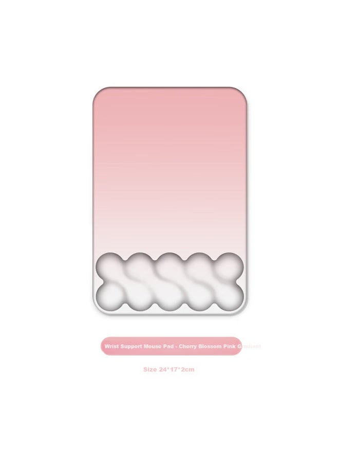 Kpte "light Cloud Gradient" Mouse Pad Wrist Rest Mouse Hand Wrist Support Silicone Non-slip Mouse Pad For Girls Cherry Blossom Pink Gradient - Image 1