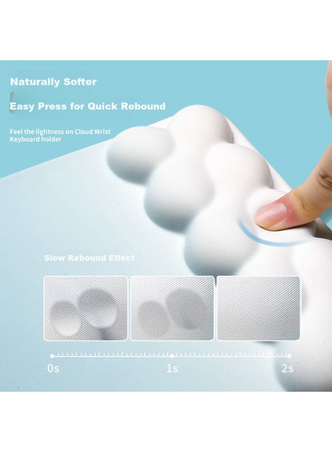 Kpte "light Cloud Gradient" Mouse Pad Wrist Rest Mouse Hand Wrist Support Silicone Non-slip Mouse Pad For Girls Cherry Blossom Pink Gradient - Image 2