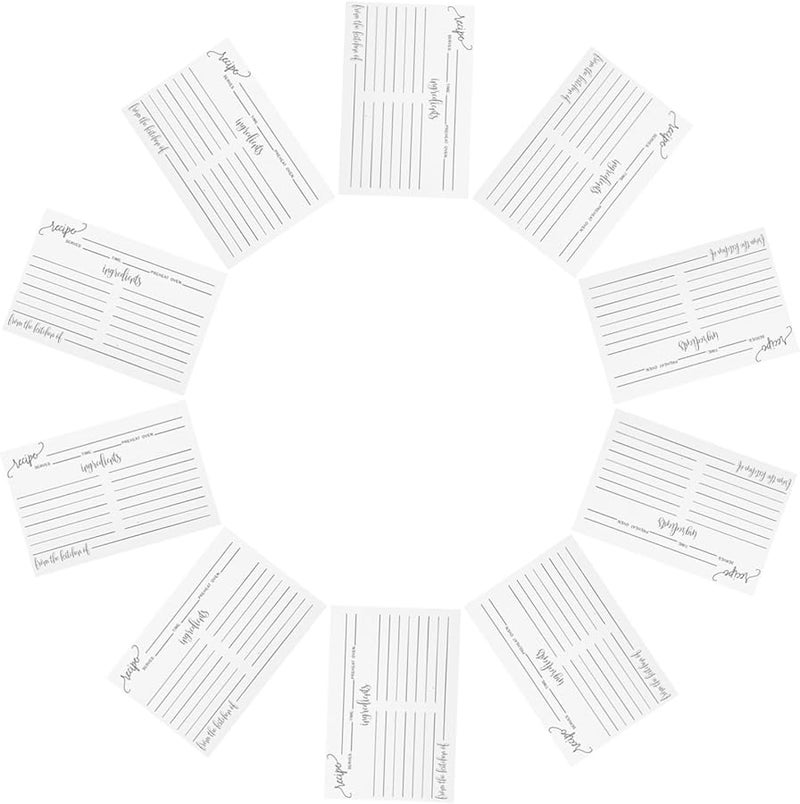 50pcs Rustic Recipe Cards Double Sided Blank Note Cards For Cooking Lunch Recording - Image 1