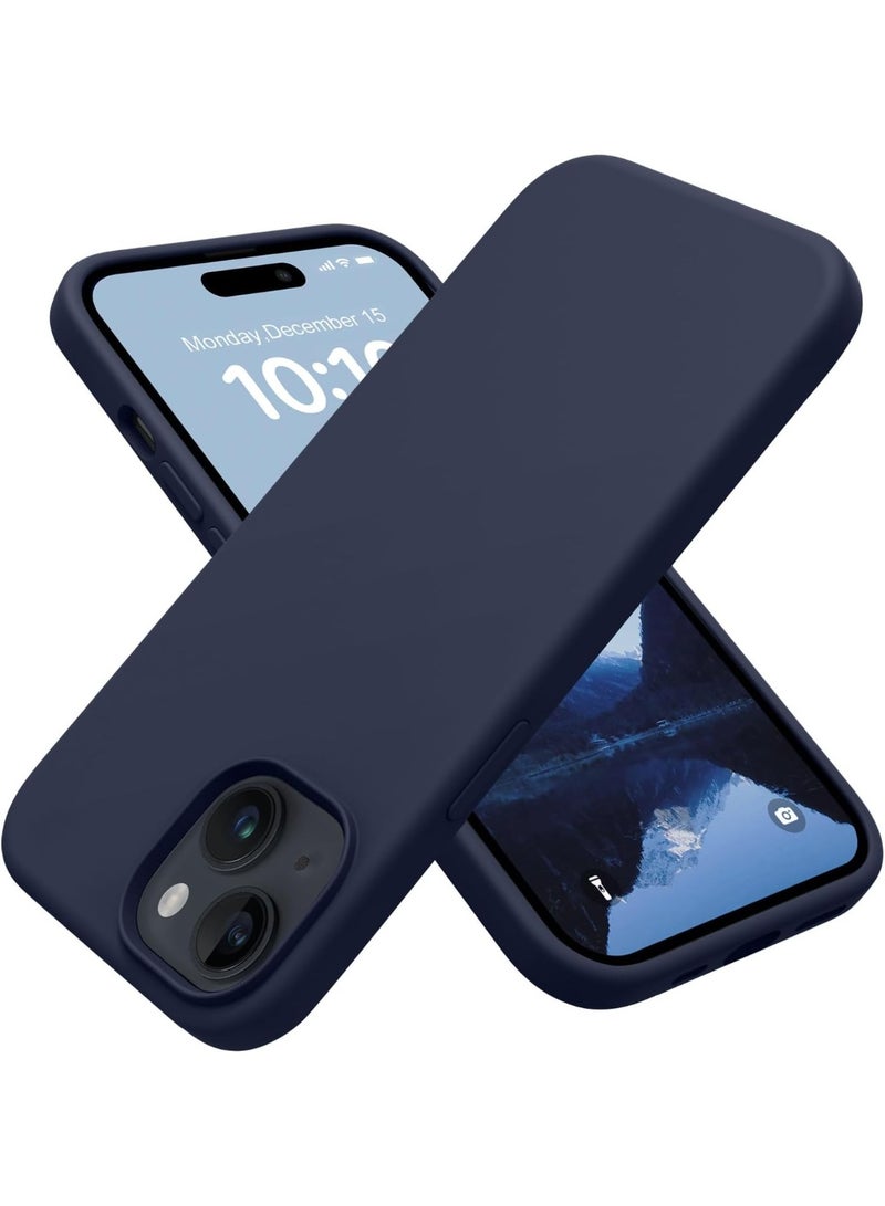 حومة غطاء حماية كامل للجسم لهاتف iPhone 15، ملمس حريري ناعم، غطاء مقاوم للصدمات مع بطانة من الألياف الدقيقة لهاتف iPhone 15 مقاس 6.1 بوصة - Image 1
