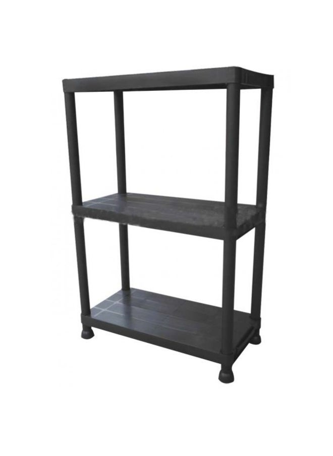DANUBE HOME Milano 3 Tier Plastic Shelf Extendable Plant Stand for Bathroom Living Room Balcony Kitchen Tt1023Ca-60X30X92Cm 25Kgx4 Black 