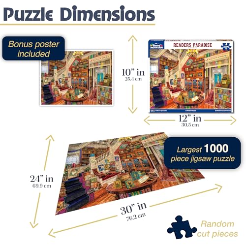 White Mountain Puzzles Readers Paradise - 1000 Piece Jigsaw Puzzle - Image 2