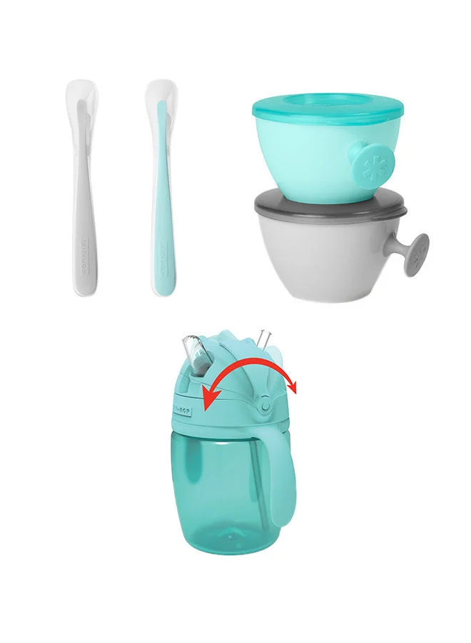 Skip Hop Easy Feed Mealtime Set Teal/Grey