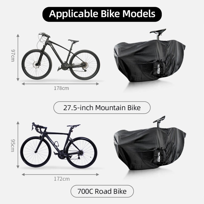 wheel up Portable Bike Carry Bag Oxford Cloth Bicycle Transport Storage Case for 27.5in Mountain Bike - Image 2