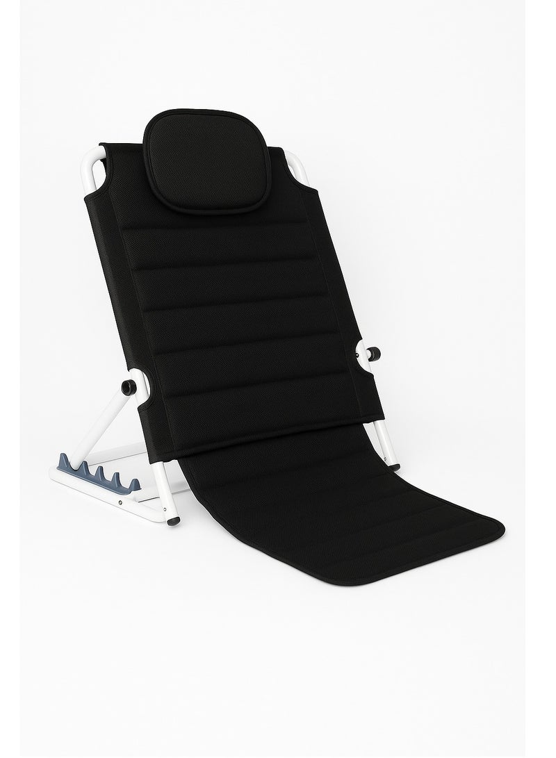 مسند ظهر مبطن قابل للطى نسيج (PVC) مسامى - 6 درجات ميل - تصميم متين - Image 1