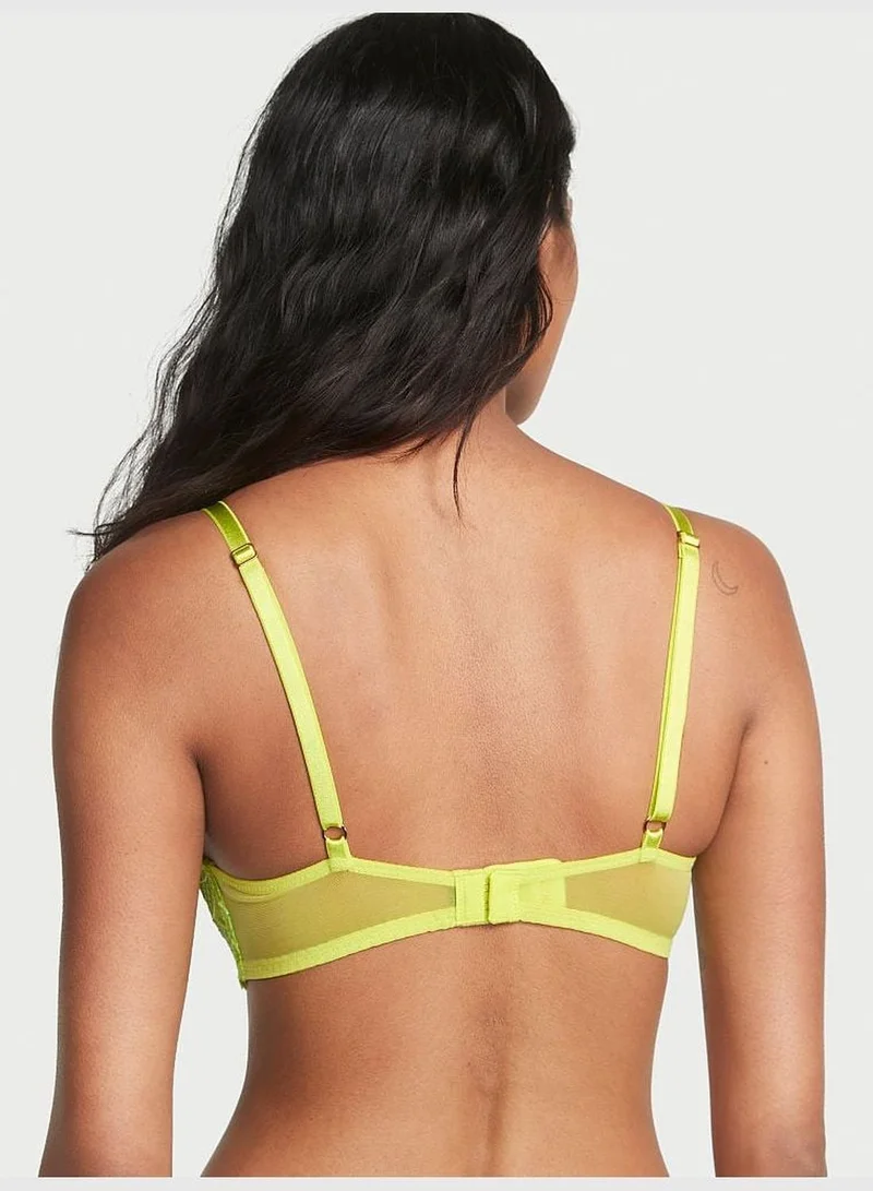 Victoria's Secret Fishnet Lace Peekaboo Low-Cut Demi Bra