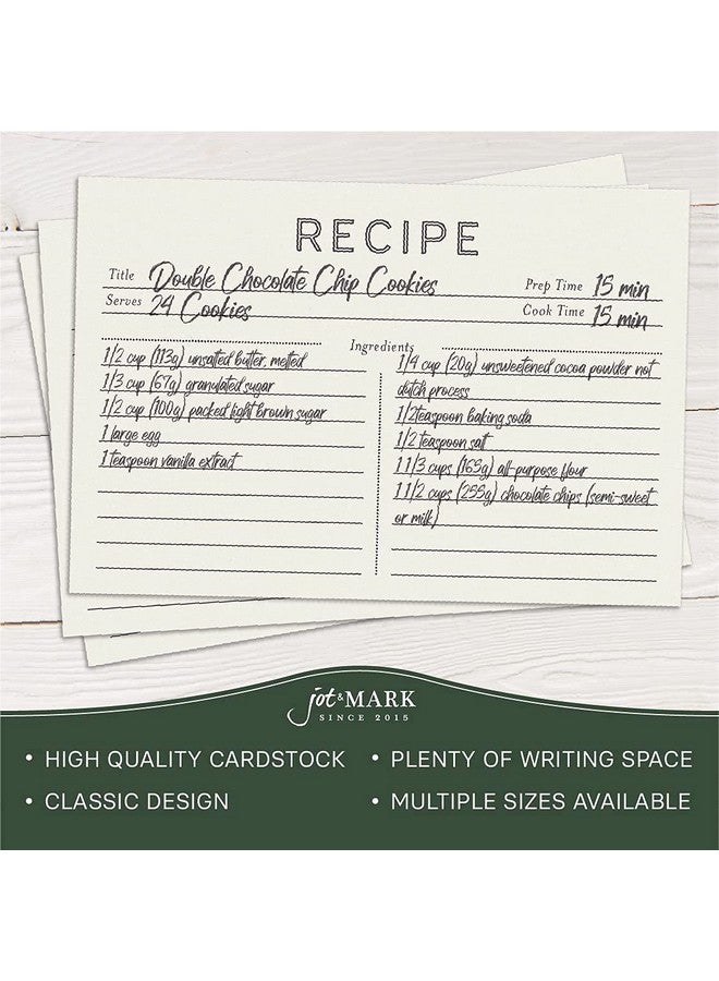 Jot & Mark Jot & Mark Recipe Cards 4x6 Inches Blank Double Sided, 50 Count (Modern Minimal)  - Image 5