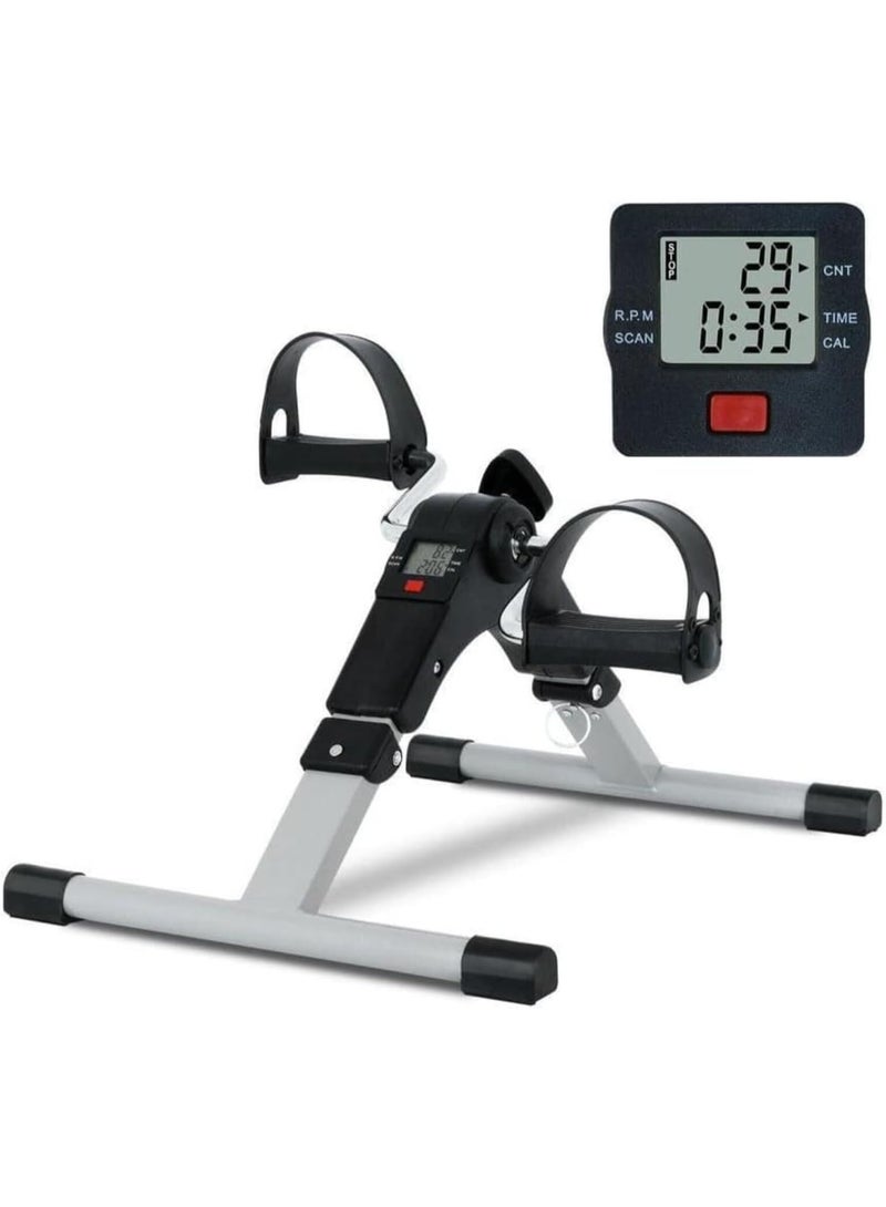 JAJEEK Mini Pedal Exercise Bike | Adjustable Resistance & Digital Display | Foldable Portable Cycle for Leg & Arm Workout | Home & Office Fitness & Physiotherapy Under Desk Exerciser – Compact Design - Image 1