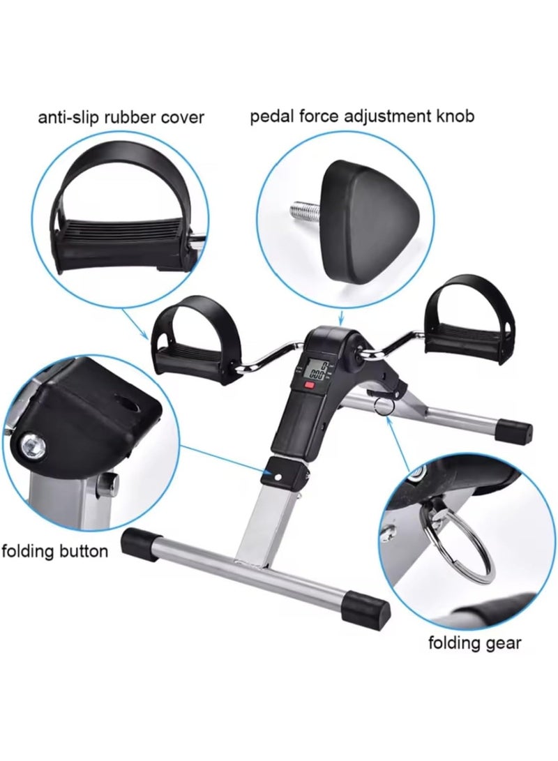 JAJEEK Mini Pedal Exercise Bike | Adjustable Resistance & Digital Display | Foldable Portable Cycle for Leg & Arm Workout | Home & Office Fitness & Physiotherapy Under Desk Exerciser – Compact Design - Image 3