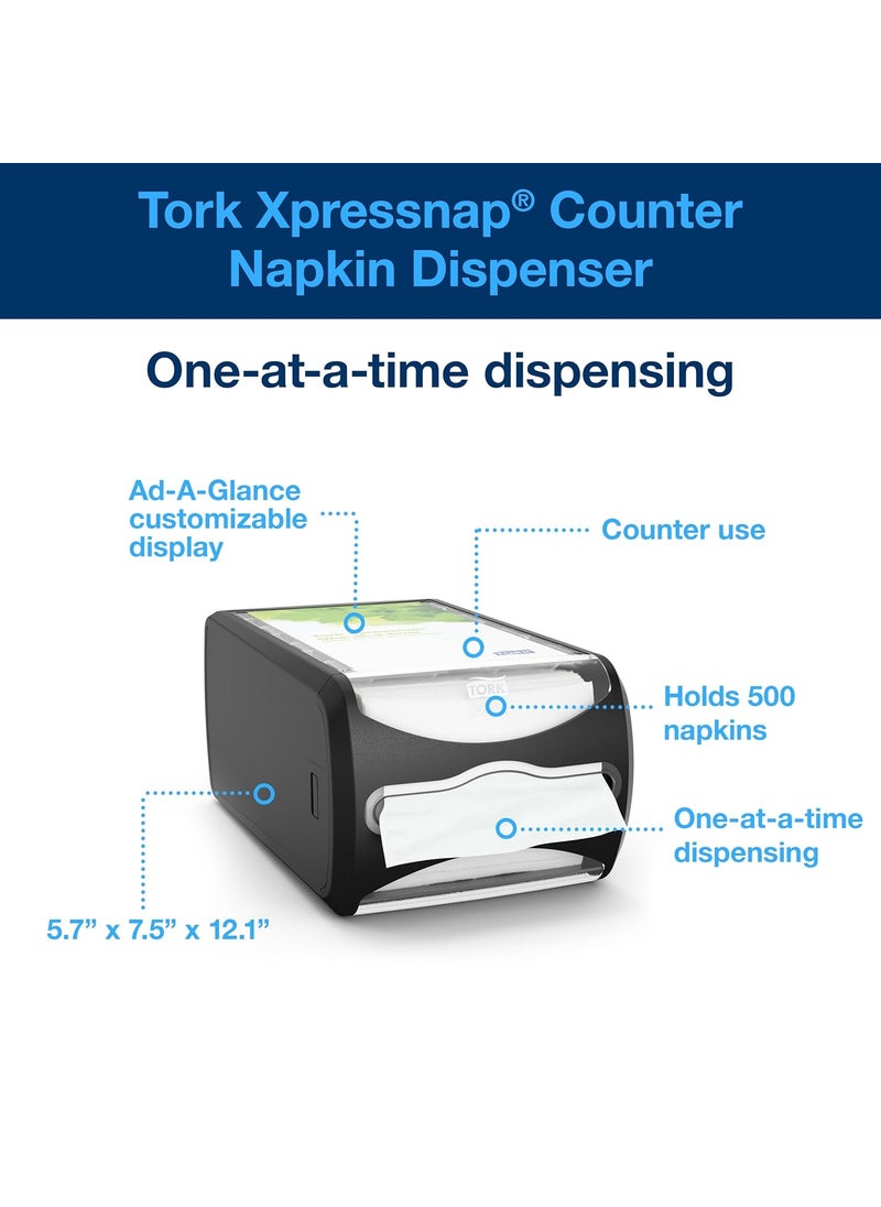 Tork Tork Xpressnap Counter Napkin Dispenser Black N4 Versatile Design Signature Range 57 x 75 x 121 6432000  - Image 2