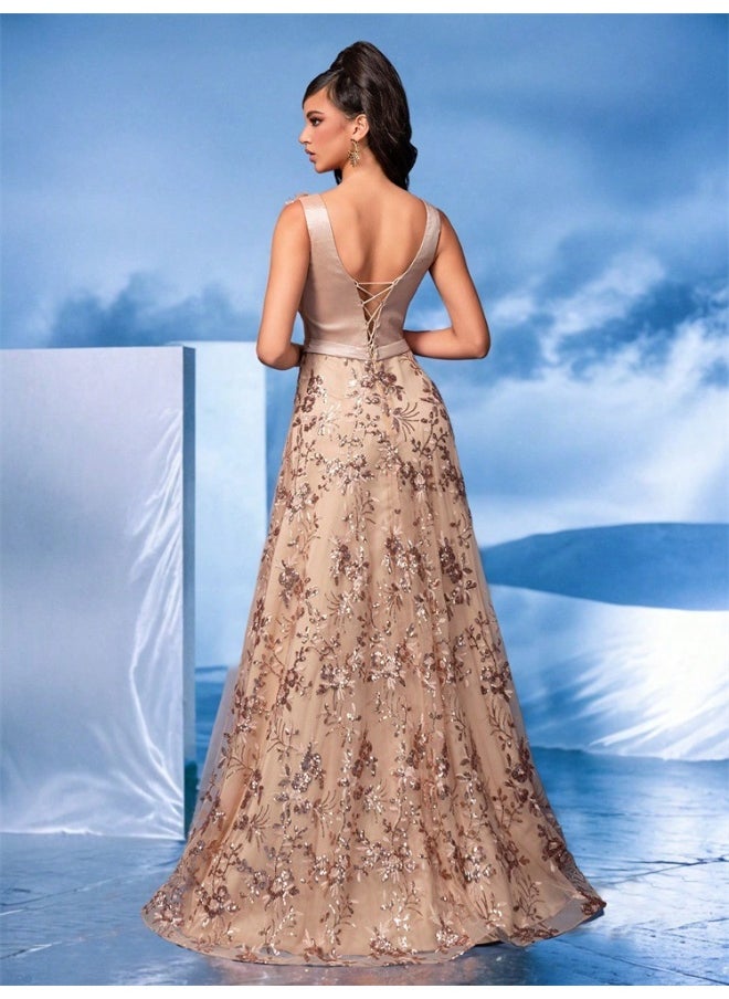 Madam Uniq Floral Tulle Gown Dress  - Image 2